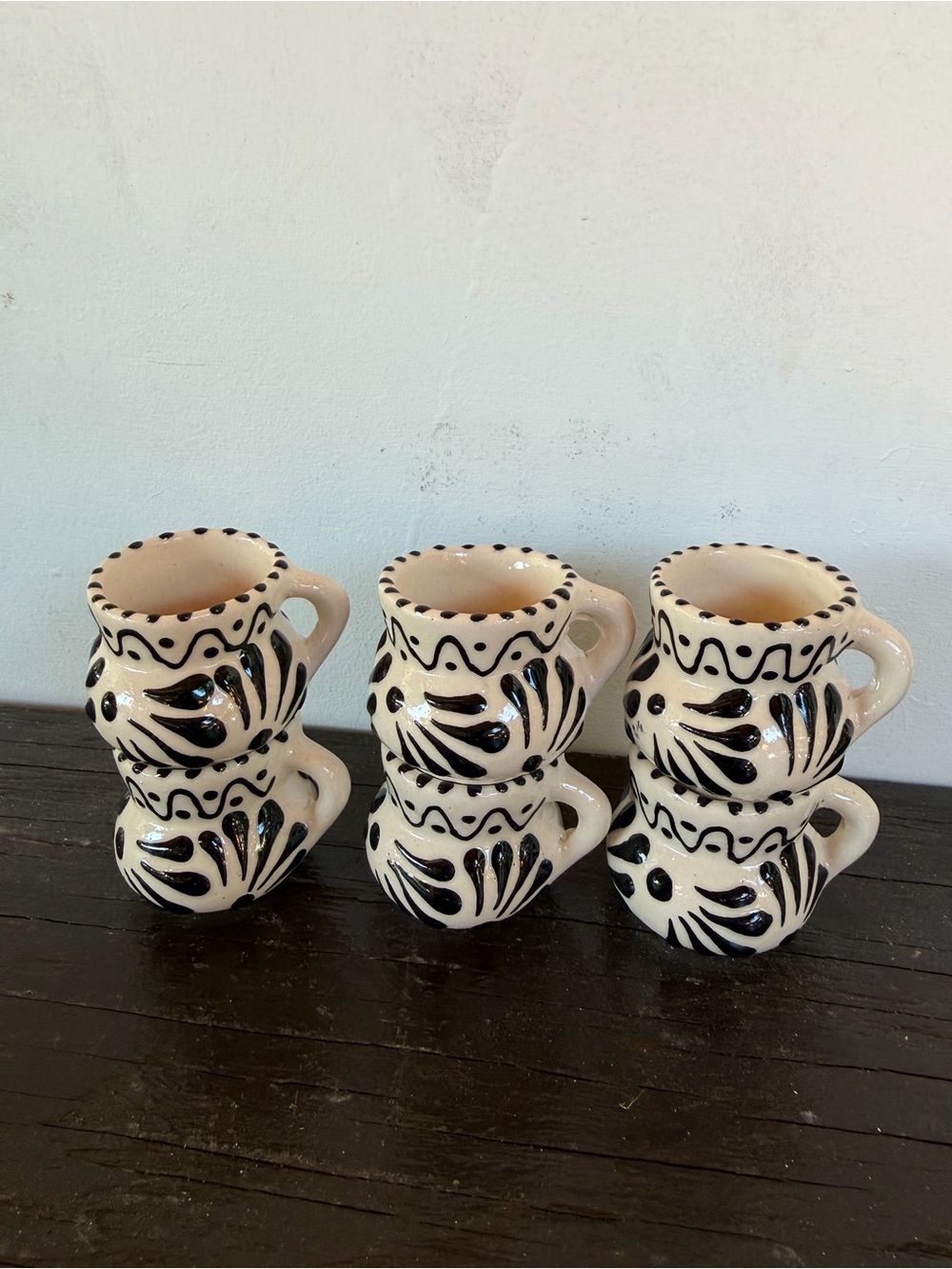 Handcrafted Ceramic Talavera Tequila Mugs Glasses.
